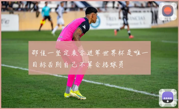 邵佳一坚定表示进军世界杯是唯一目标否则自己不算合格球员